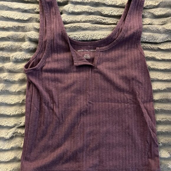 American eagle, knit material tank top, size M; purple - Picture 1 of 1